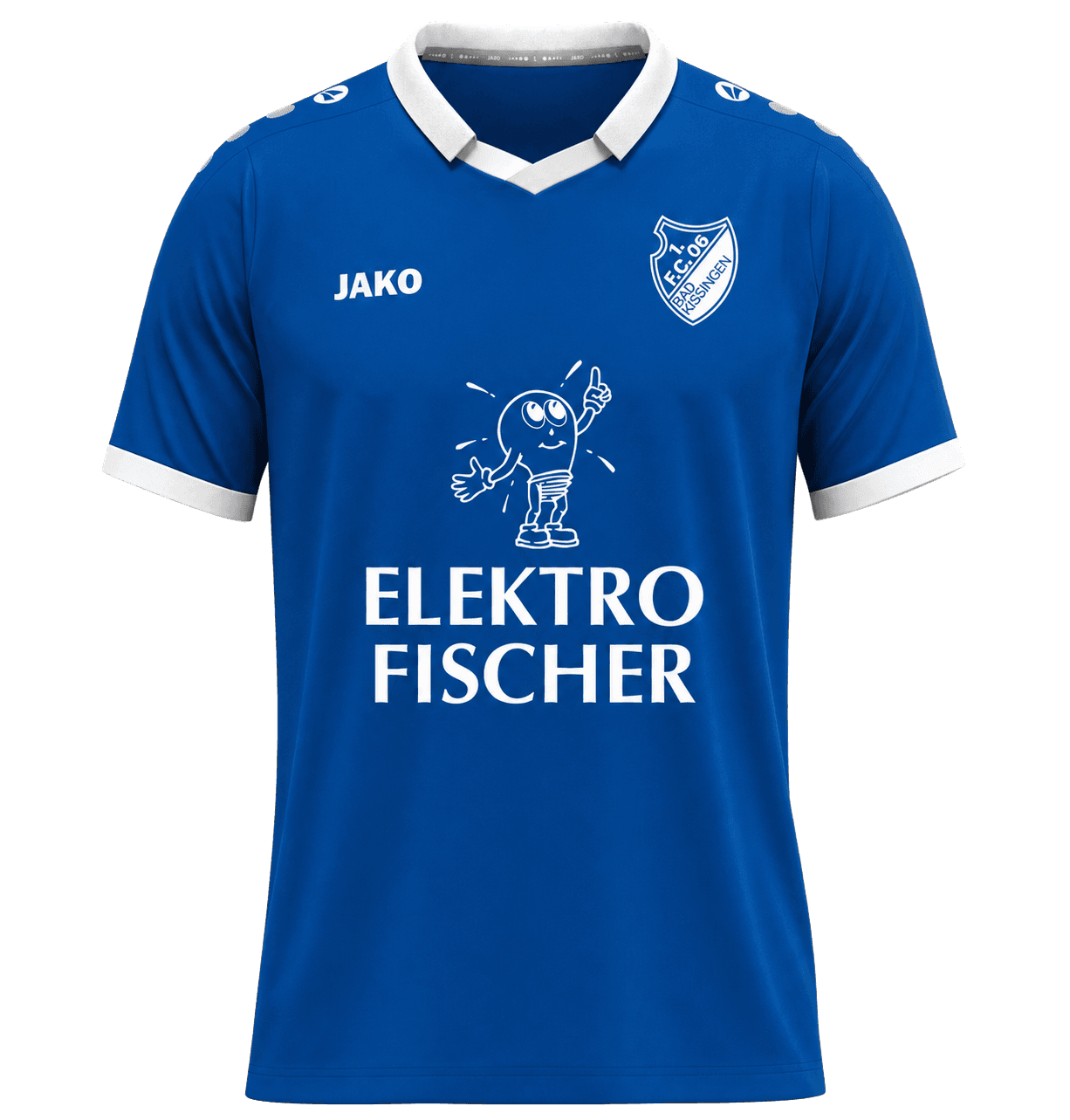 Blaues FC-06 Heimtrikot, freigestellt